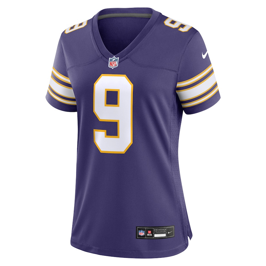 J.J. McCarthy Minnesota Vikings 2nd Alternate 2024 Draft First Round Pick Player Game Purple NFL Jersey Men's