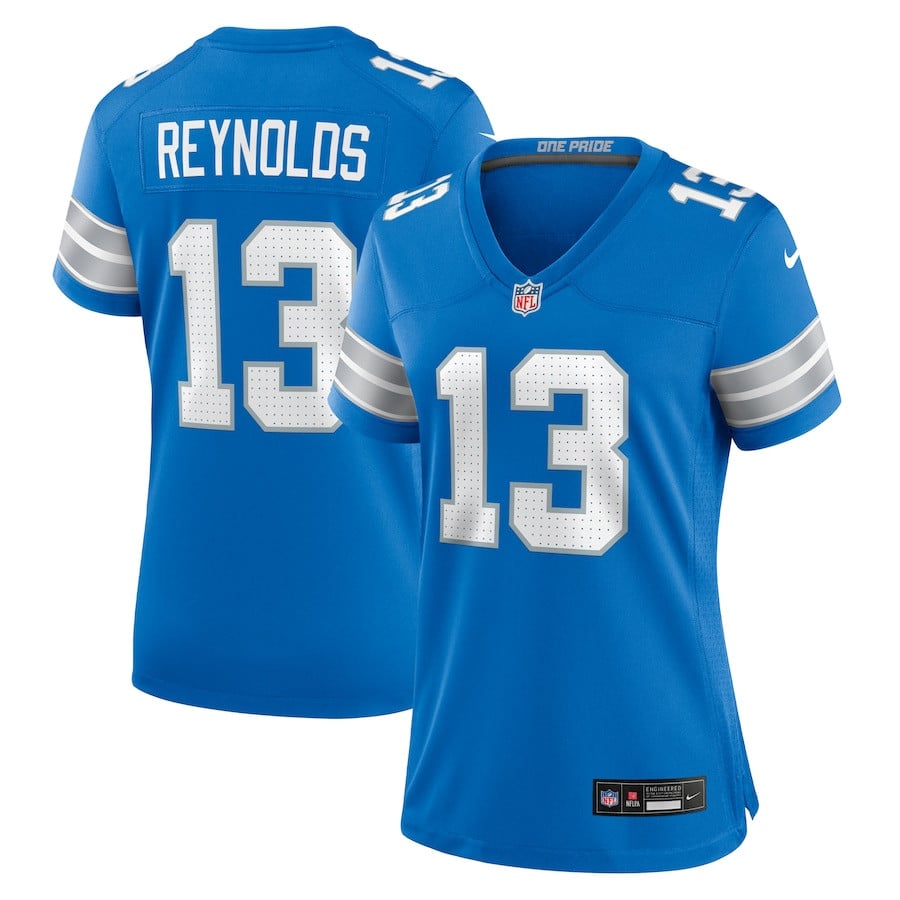 Craig Reynolds 13 Detroit Lions Team Game Blue NFL Jersey Women's