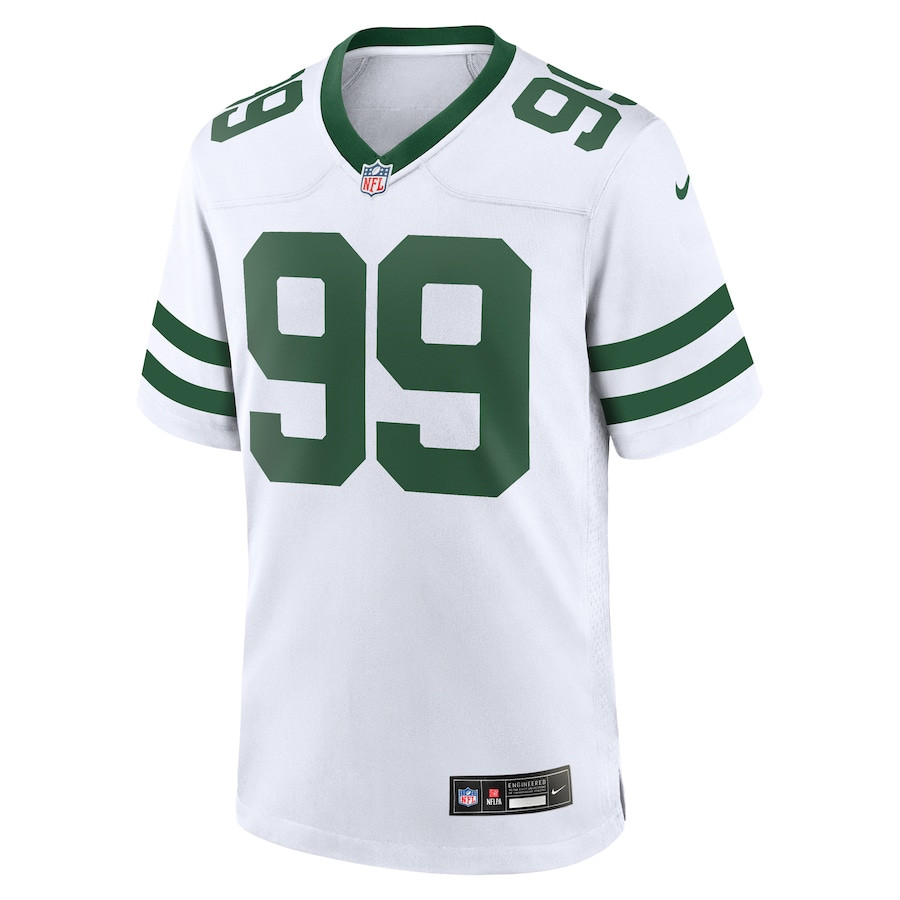 Will McDonald IV 99 New York Jets Game Legacy White NFL Jersey Men's