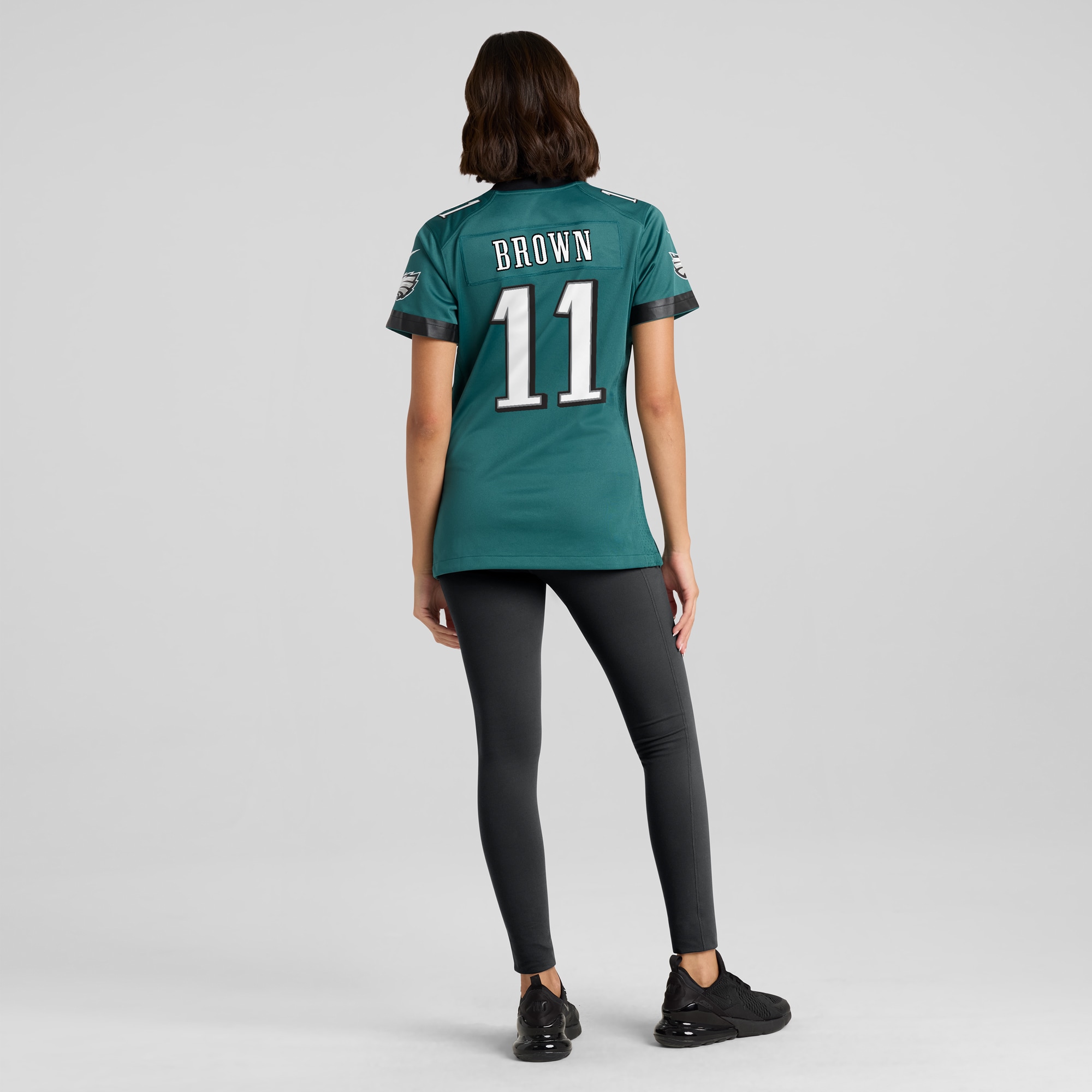 Philadelphia Eagles A.J. Brown Midnight Green Team Game NFL Jersey Women's