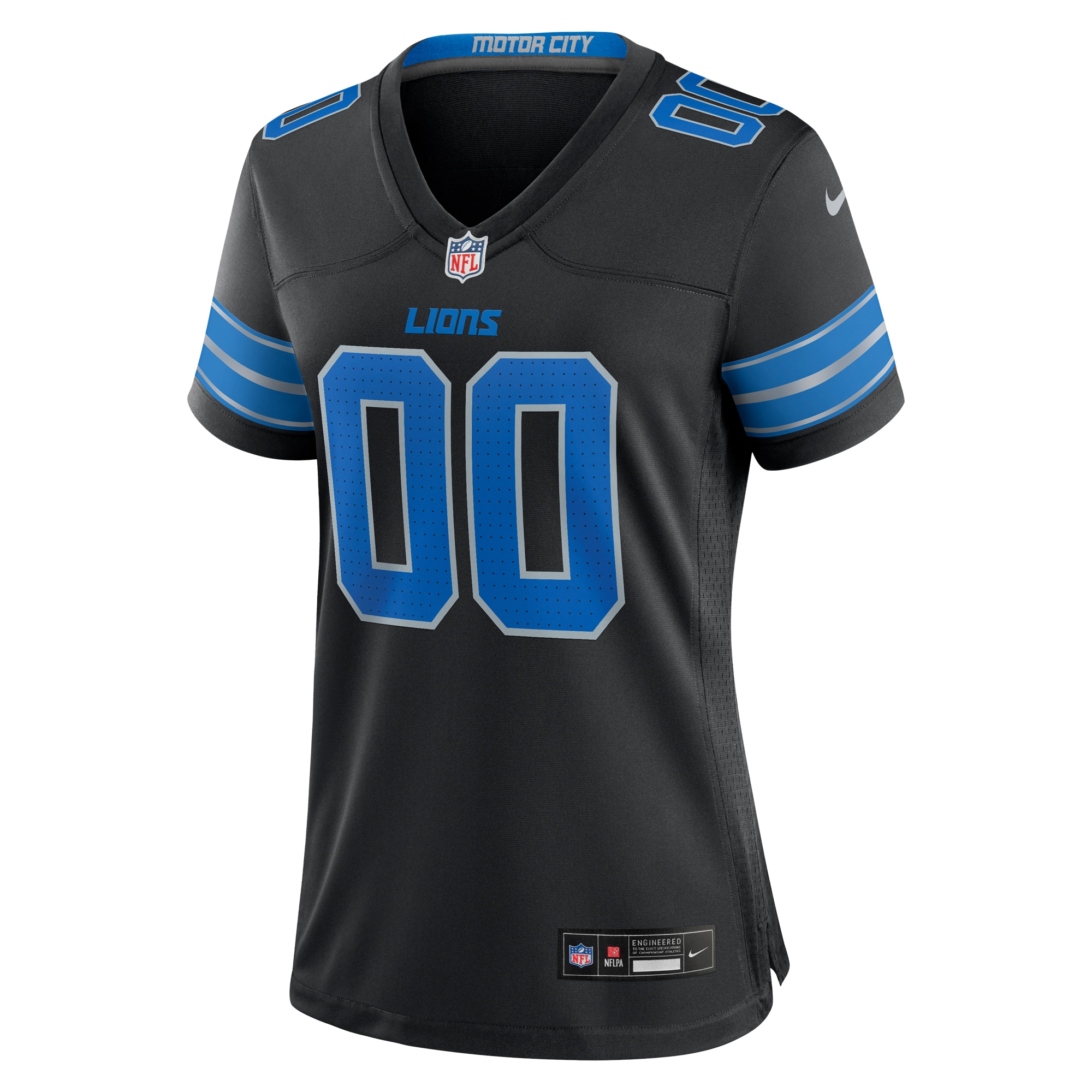 Detroit Lions Black Alternate Custom Game NFL Jersey Women's