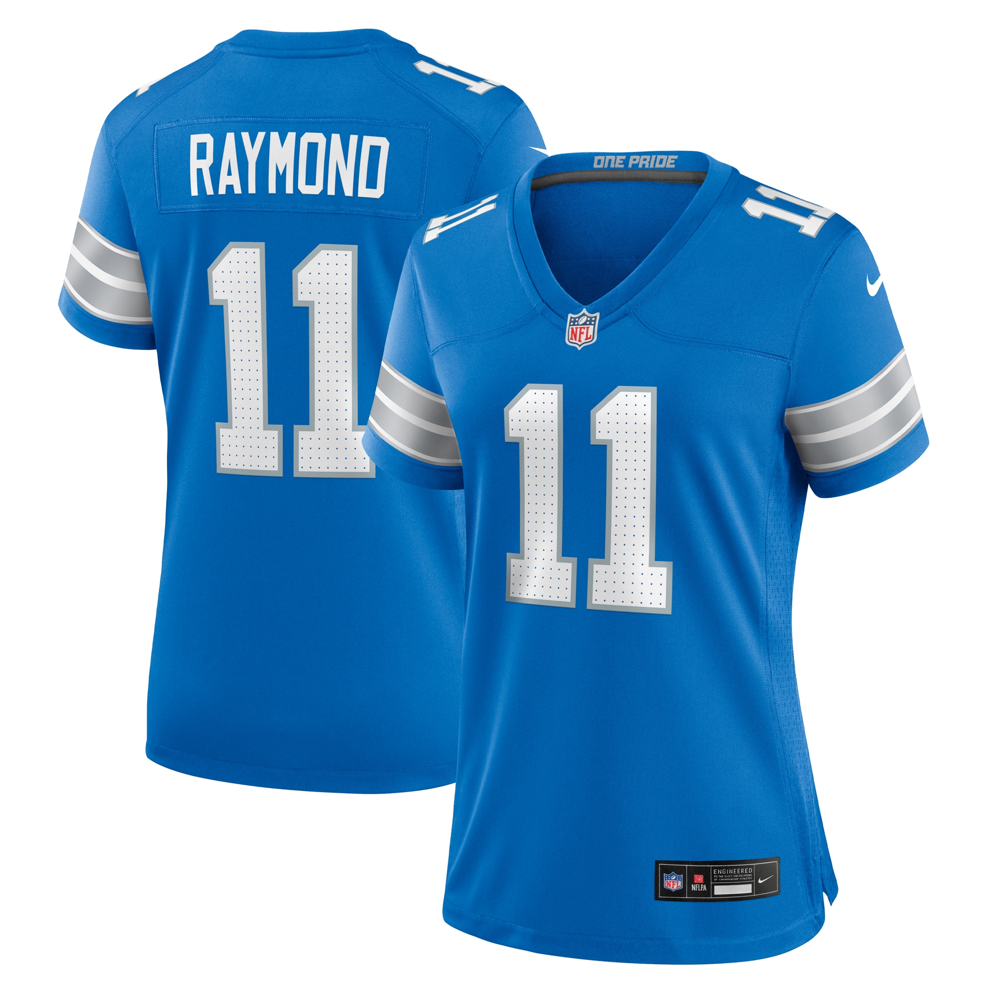 Detroit Lions Kalif Raymond Blue Team Game NFL Jersey Women's