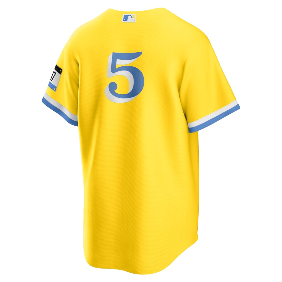 Enrique Hernandez 5 Boston Red Sox City Connect Gold/Light Blue MLB Jersey Men's