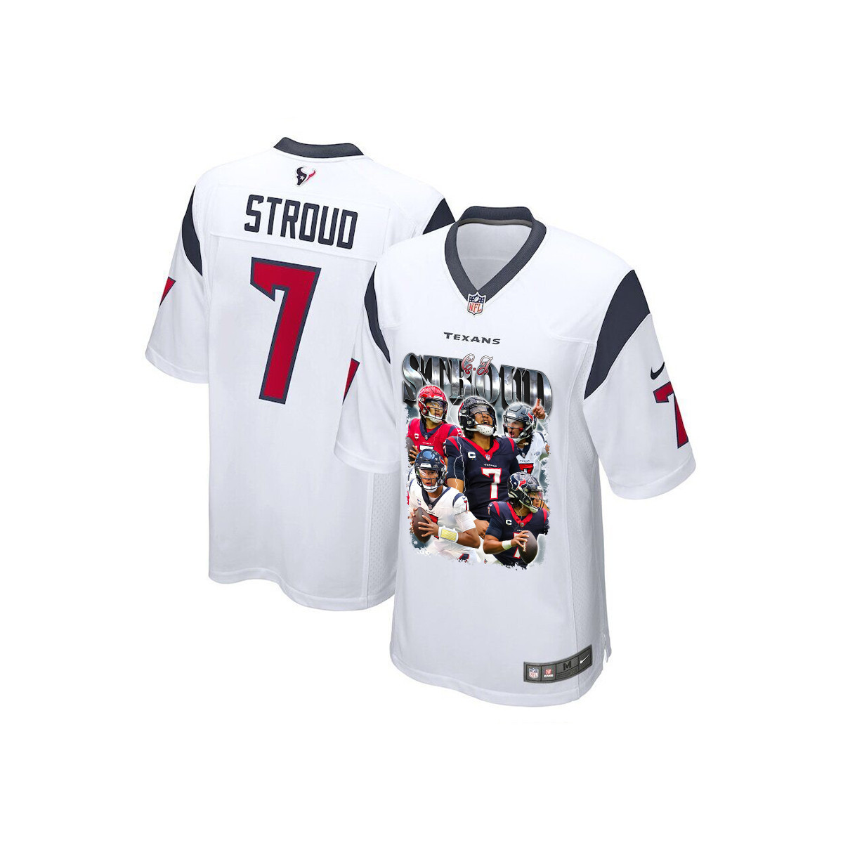 C.J. Stroud 7 Houston Texans The Gunslinger Game White NFL Jersey Youth