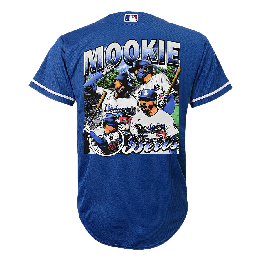 Mookie Betts 50 Los Angeles Dodgers Stadium 2023 Alternate Player Royal MLB Jersey Youth