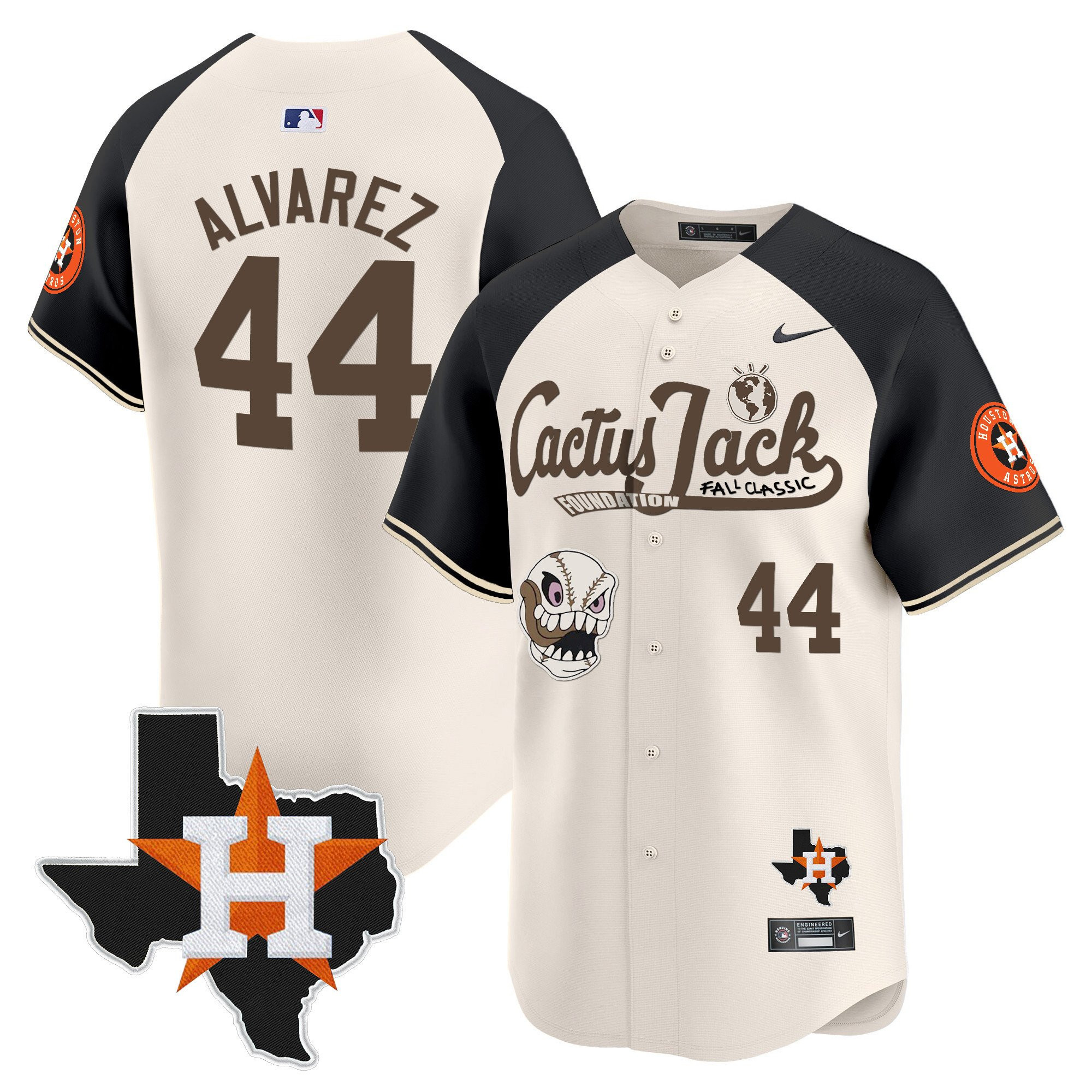 Yordan Alvarez 44 Houston Astros Cactus Jack Foundation Fall Classic Limited Men MLB Jersey Men's