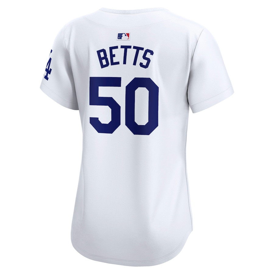 Mookie Betts 50 Los Angeles Dodgers 2024 World Series Limited Player White MLB Jersey Women's