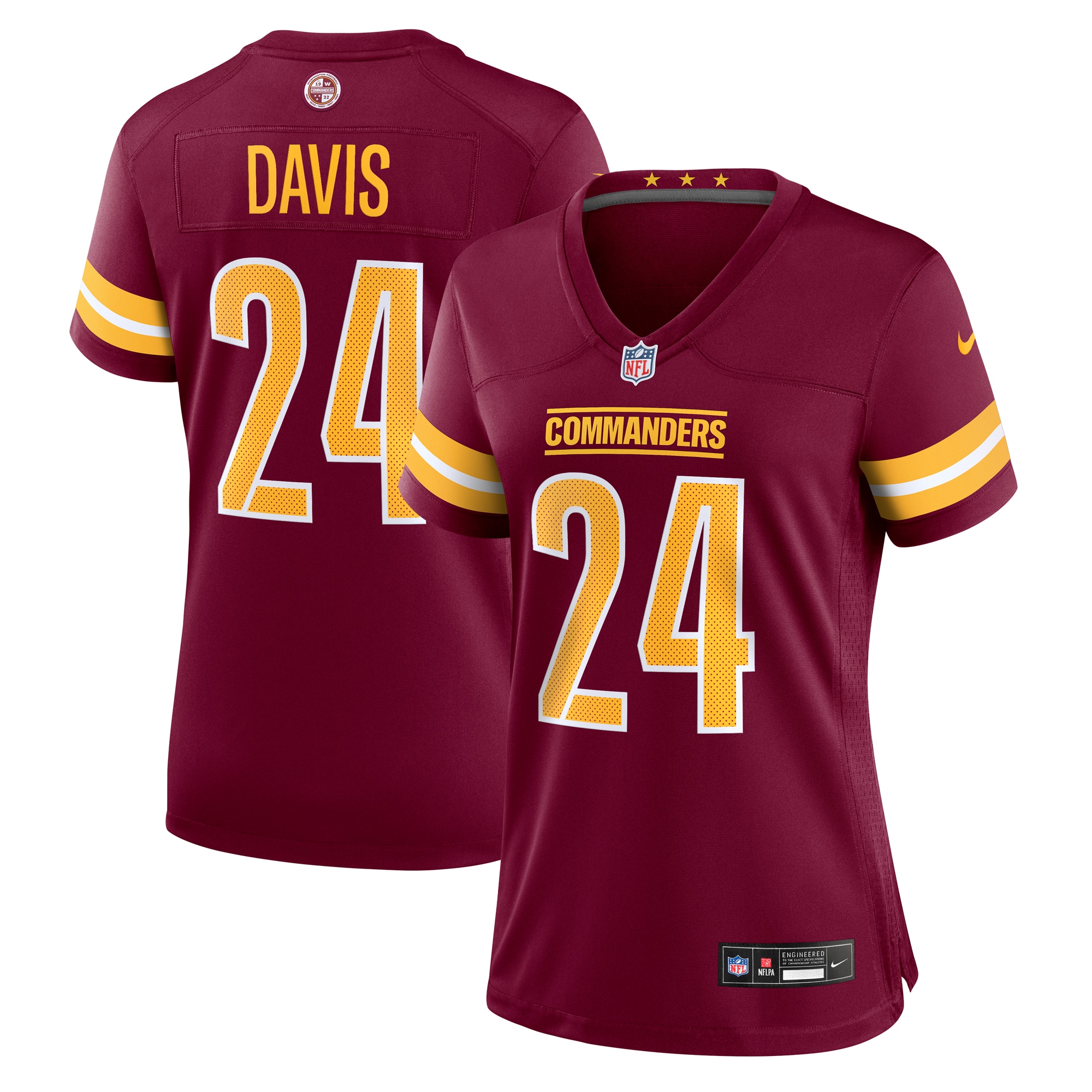 Washington Commanders Michael Davis Burgundy Game NFL Jersey Women's