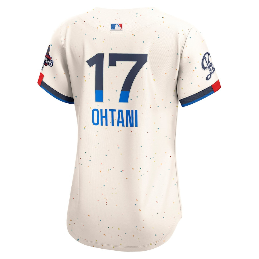 Shohei Ohtani 17 Los Angeles Dodgers 2024 World Series Champions City Connect Limited Player Cream MLB Jersey Women's