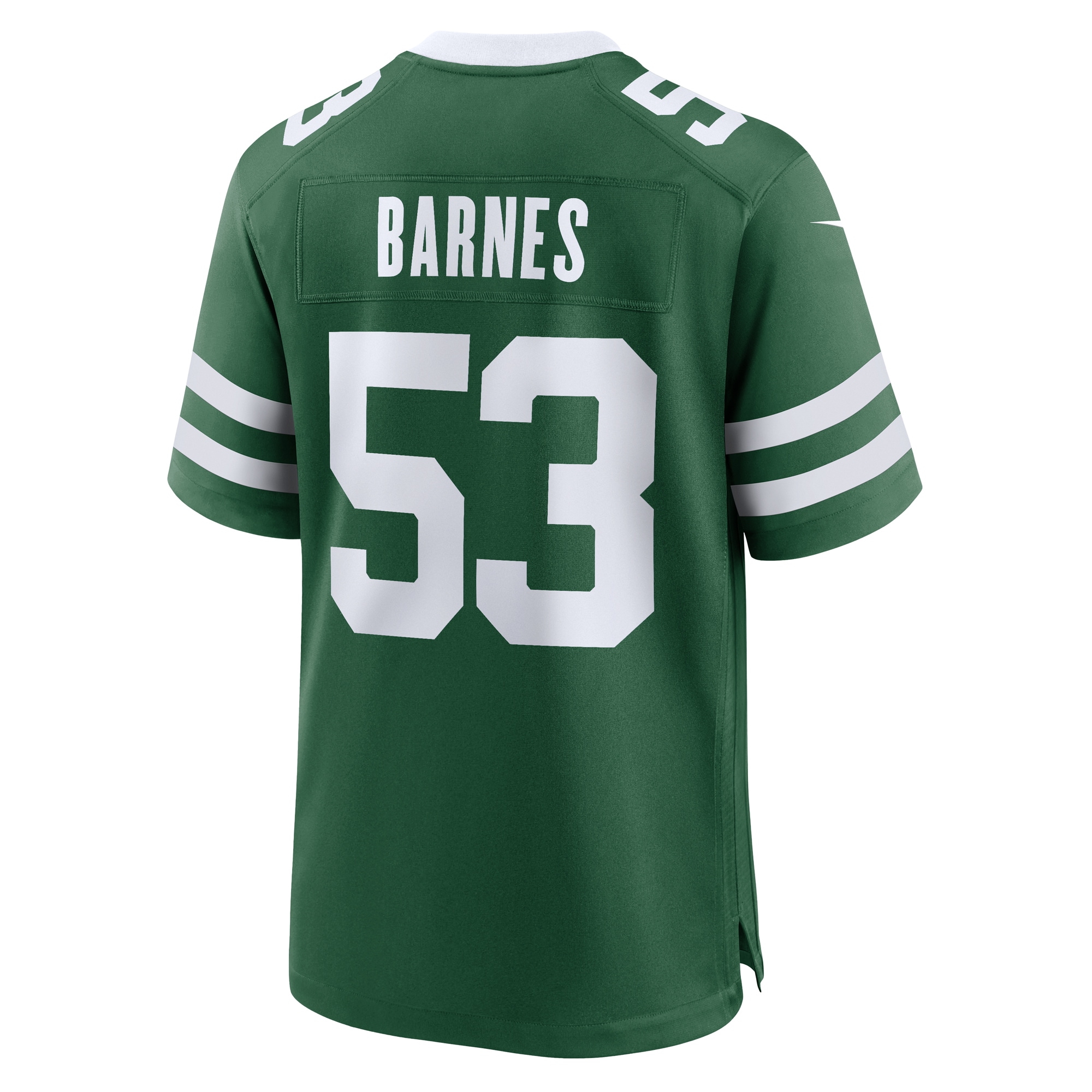 New York Jets Zaire Barnes Legacy Green Team Game NFL Jersey Men's