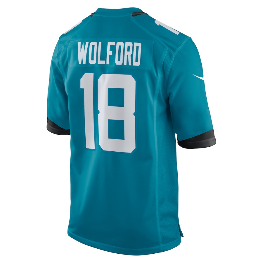 John Wolford 18 Jacksonville Jaguars Team Game Teal NFL Jersey Men's