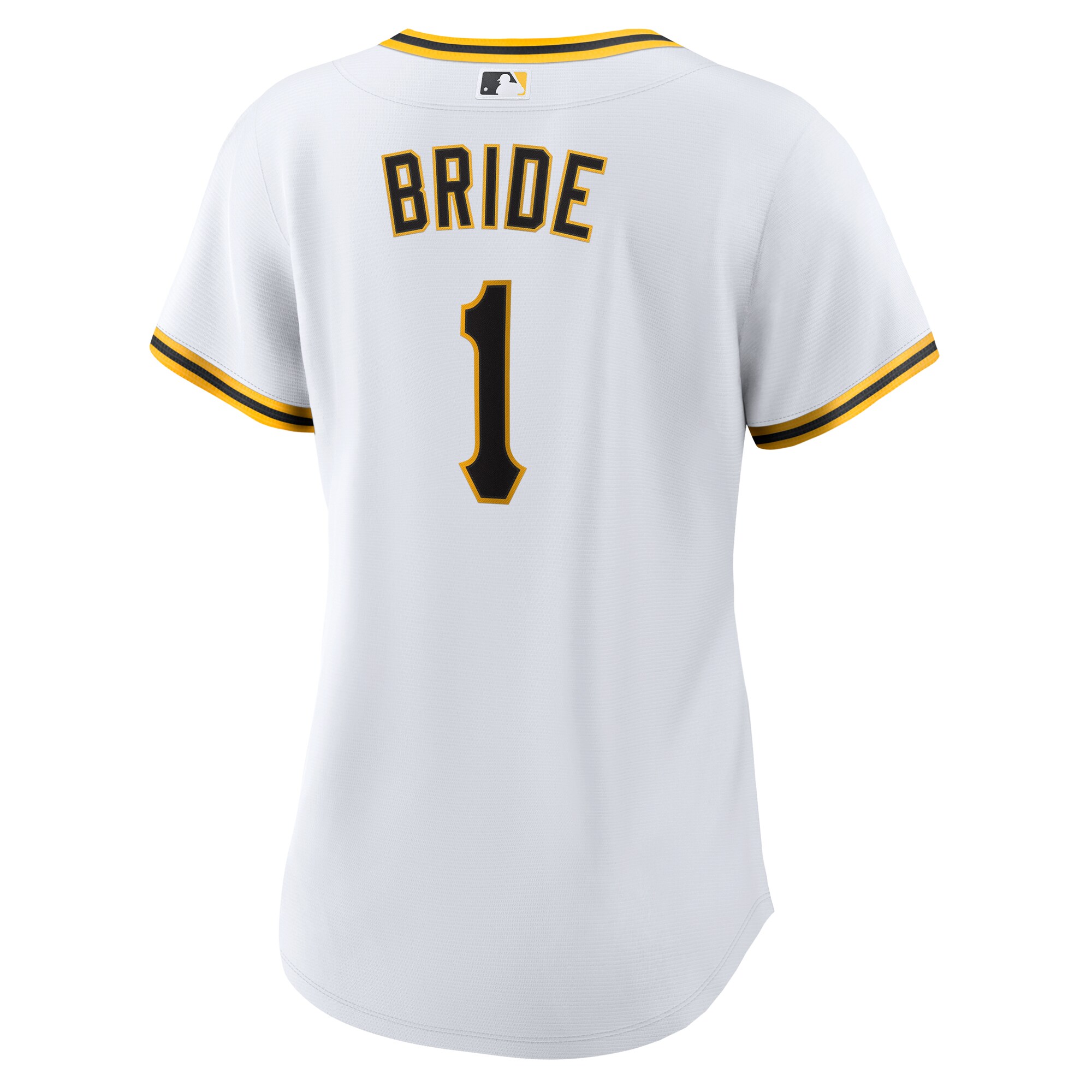 Pittsburgh Pirates White #1 Bride Home MLB Jersey Women's