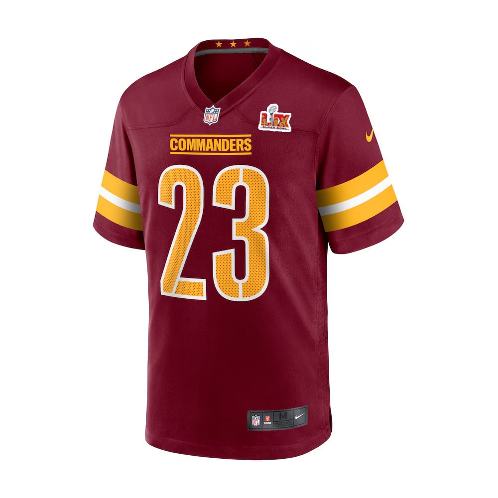 Marshon Lattimore #23 Washington Commanders Super Bowl LIX Burgundy NFL Jersey Men's