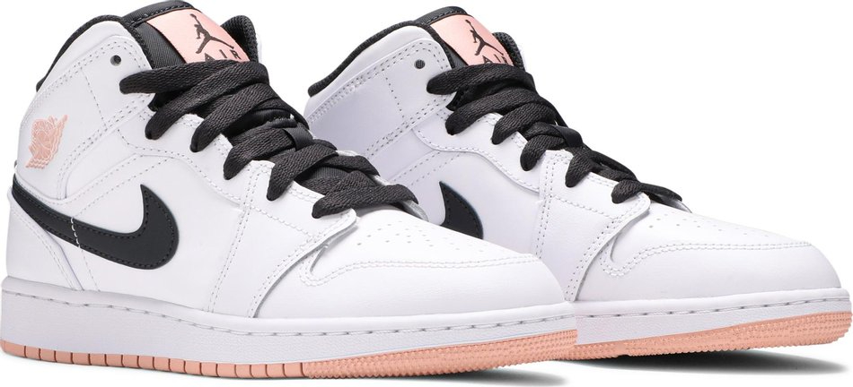 Air Jordan 1 Mid GS White Arctic Orange 554725-180
