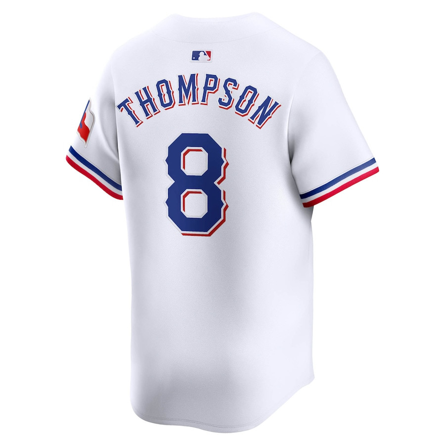 Bubba Thompson 8 Texas Rangers Home Limited Player White MLB Jersey Men's