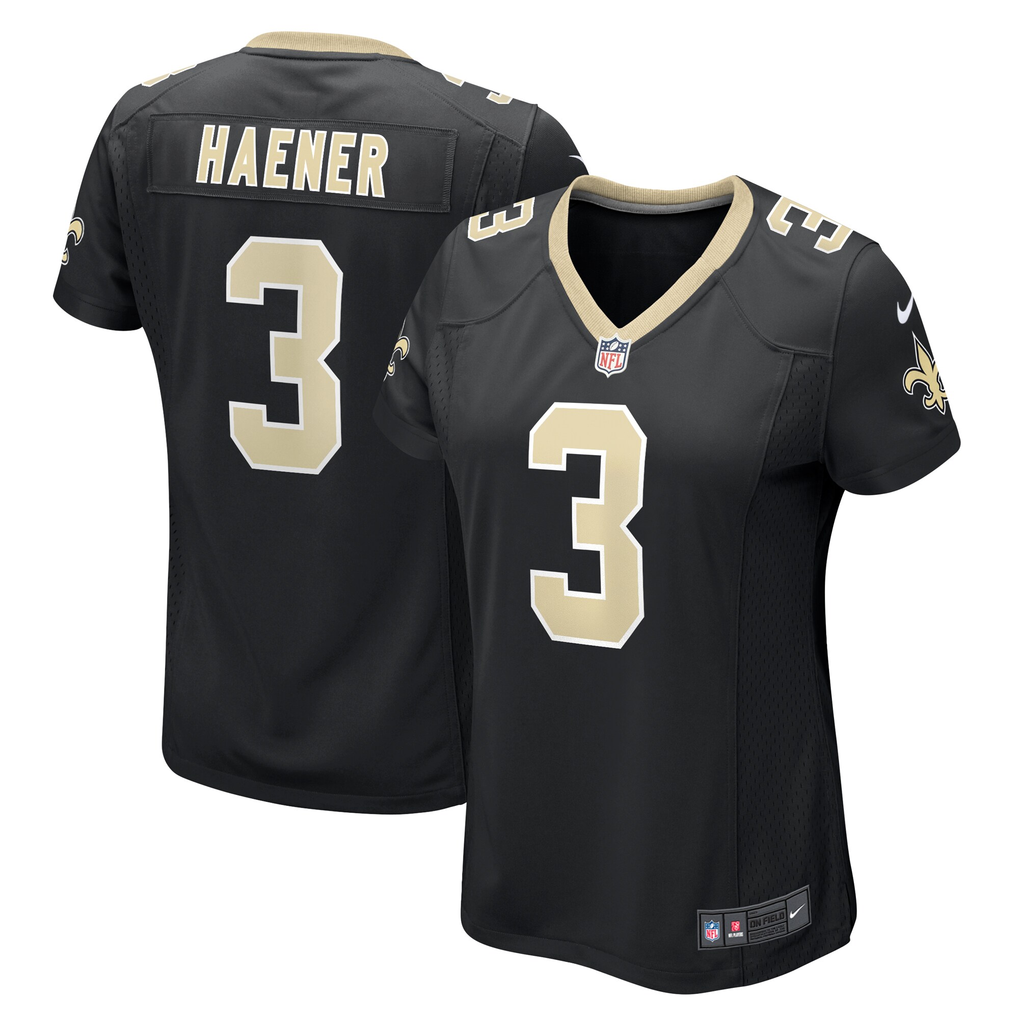 Jake Haener New Orleans Saints Nike Women's Team Game Jersey -  Black