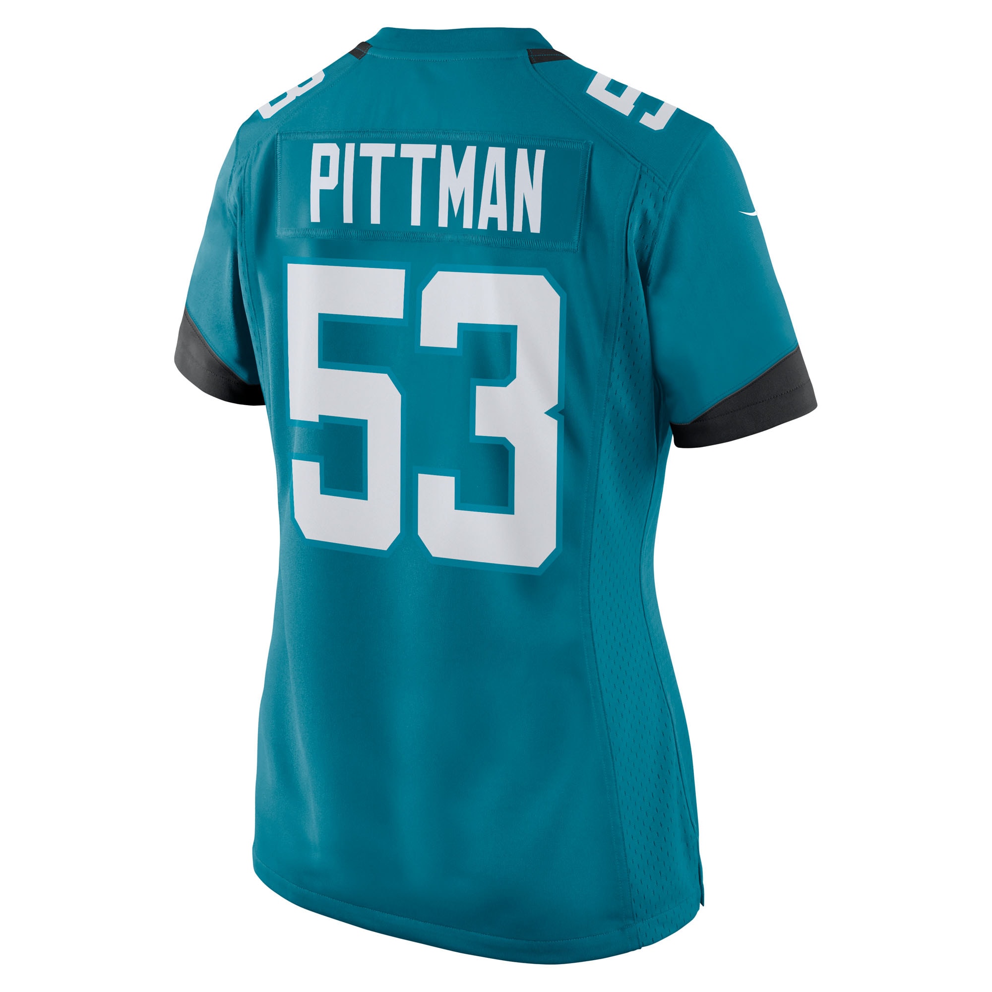 Jacksonville Jaguars Anthony Pittman Teal Team Game NFL Jersey Women's