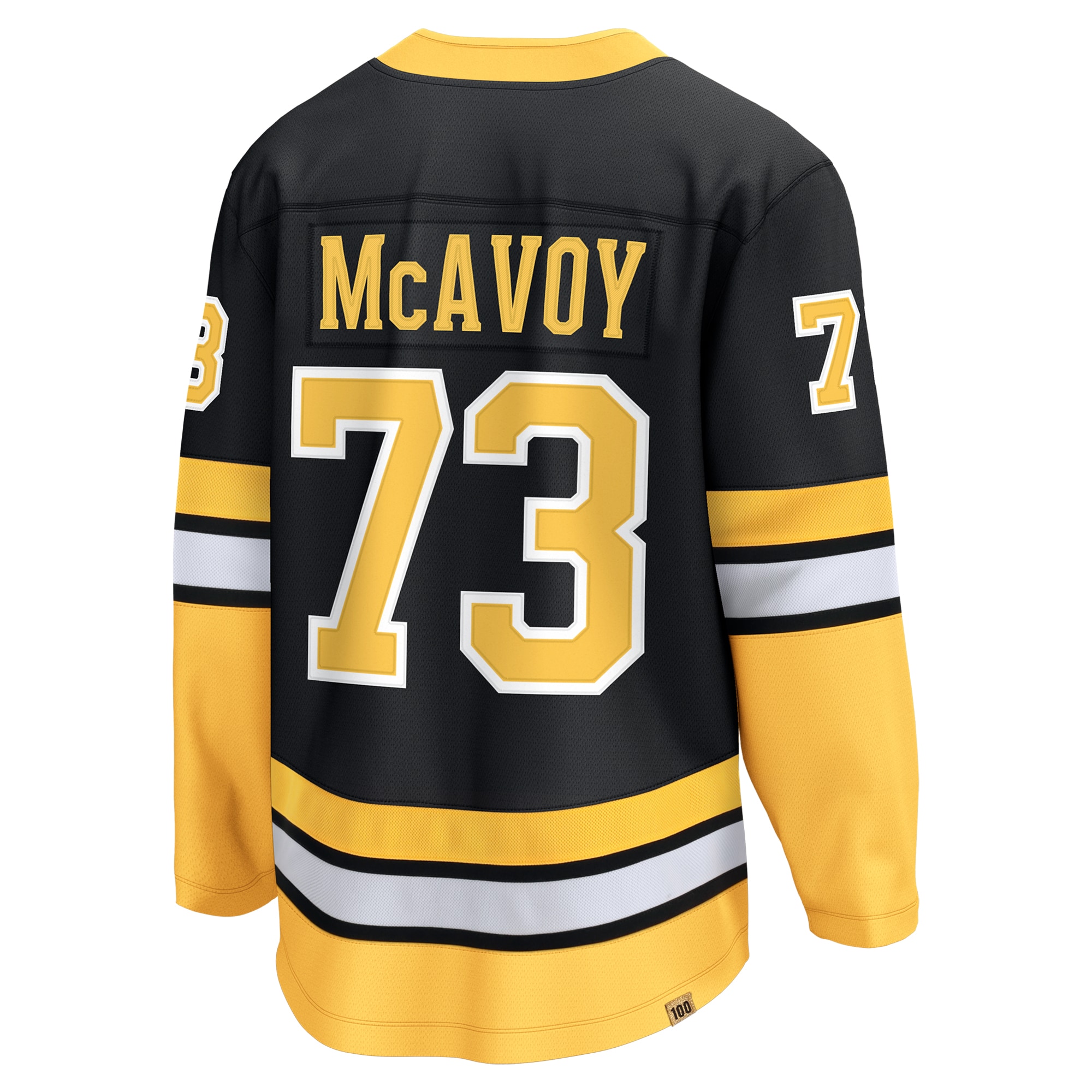 Boston Bruins Charlie McAvoy Black 100th Anniversary Premier Breakaway Player NHL Jersey Men's