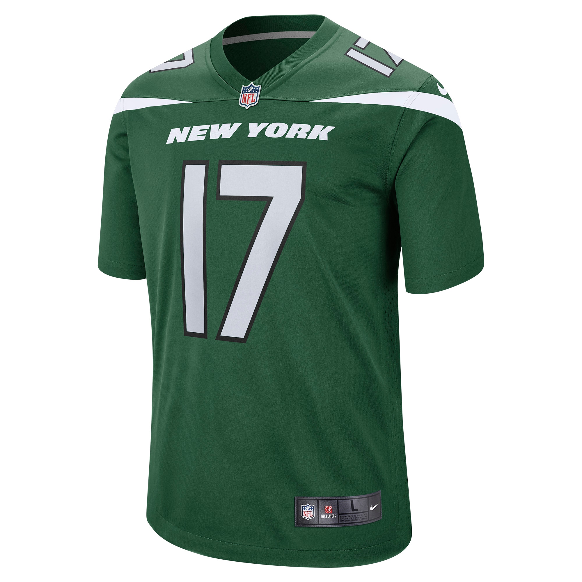 New York Jets Garrett Wilson Green Player Game NFL Jersey Men's