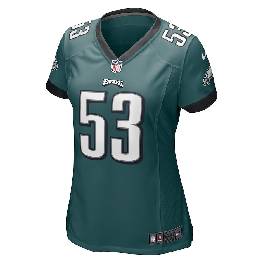 Shaquille Leonard 53 Philadelphia Eagles Game Midnight Green NFL Jersey Women's