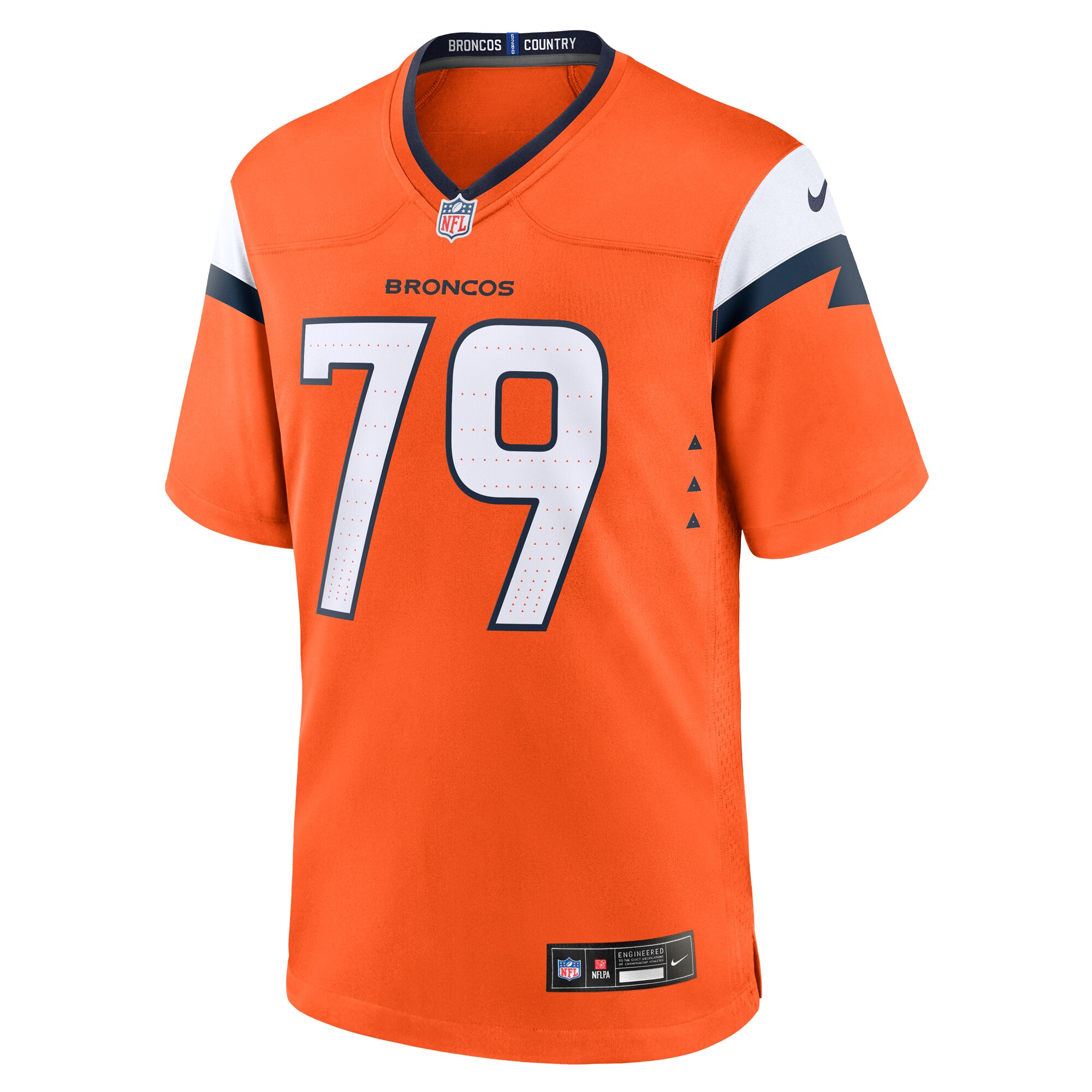 Denver Broncos Matt Peart Orange Team Game NFL Jersey Men's