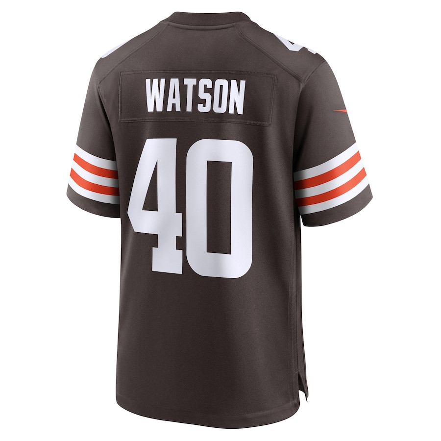 Nathaniel Watson 40 Cleveland Browns Team Game Brown NFL Jersey Men's