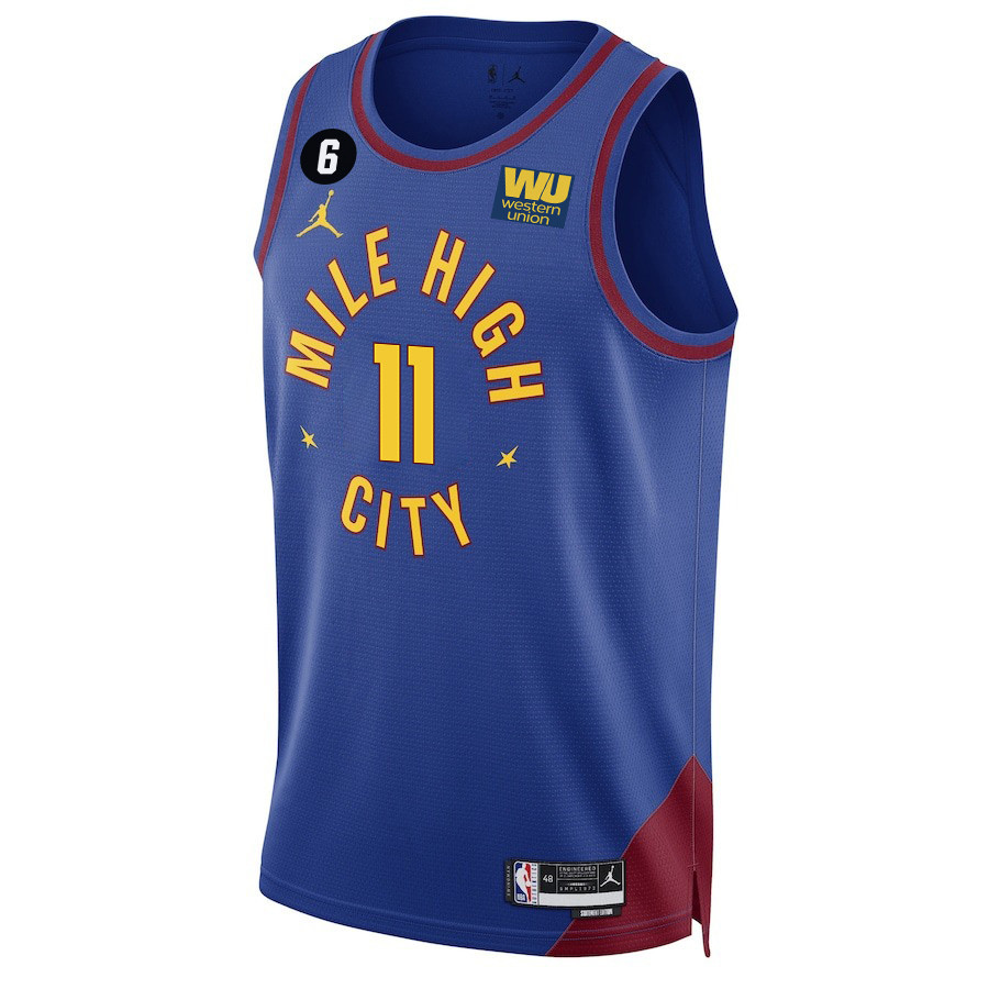 Bruce Brown 11 Denver Nuggets Final Champions 2023 Swingman Blue NBA Jersey Men's