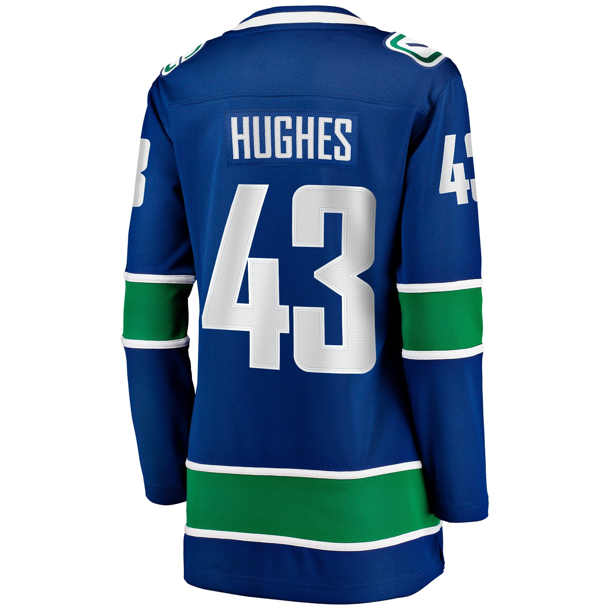 Vancouver Canucks Quinn Hughes Blue Home Breakaway Player NHL Jersey Women's