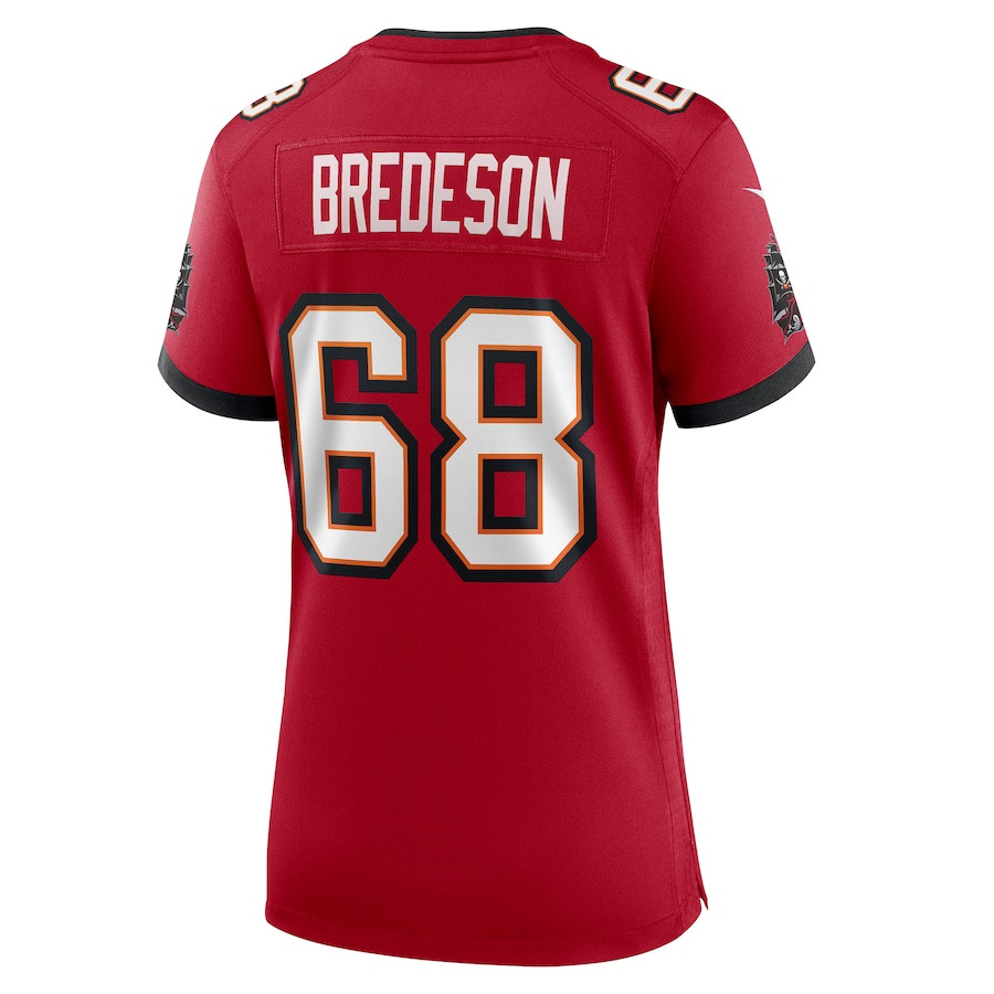 Ben Bredeson 68 Tampa Bay Buccaneers Game Red NFL Jersey Women's