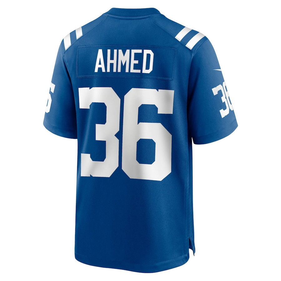 Salvon Ahmed 36 Indianapolis Colts Team Game Royal NFL Jersey Men's