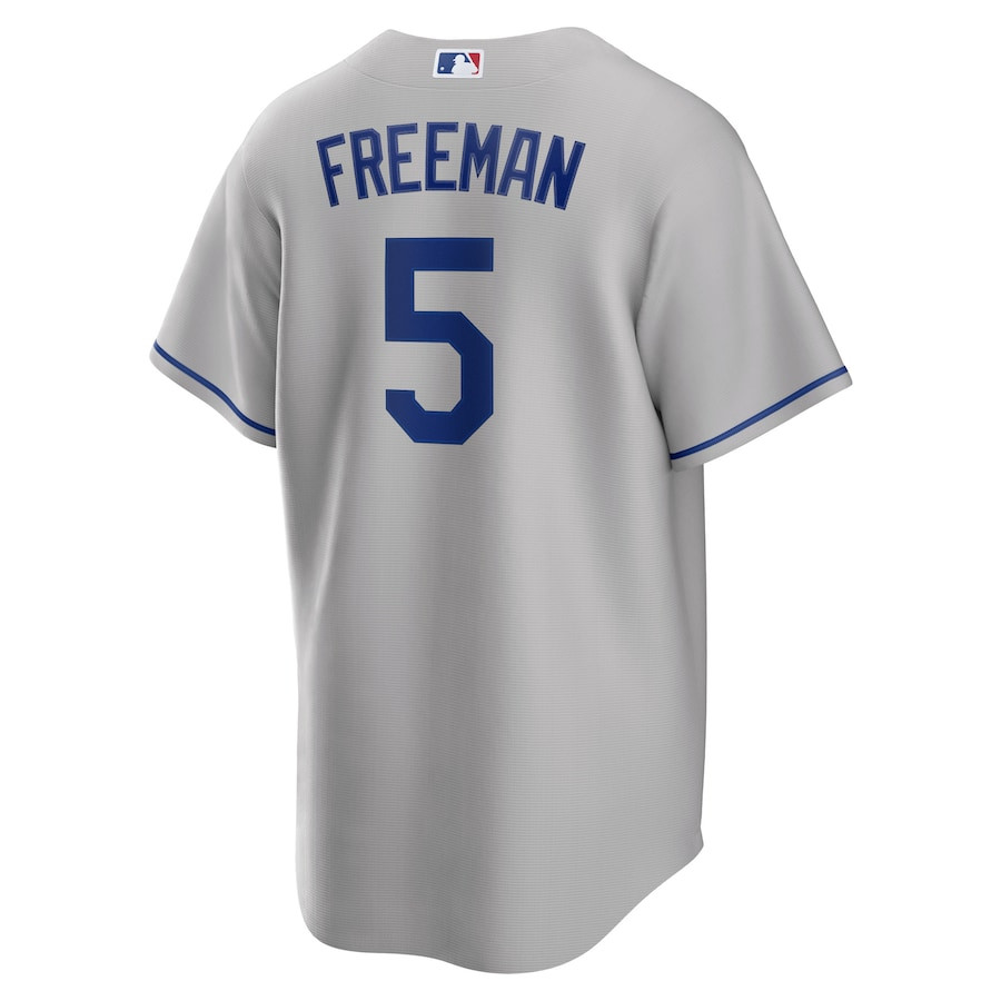 Freddie Freeman 5 Los Angeles Dodgers Road Gray MLB Jersey Men's