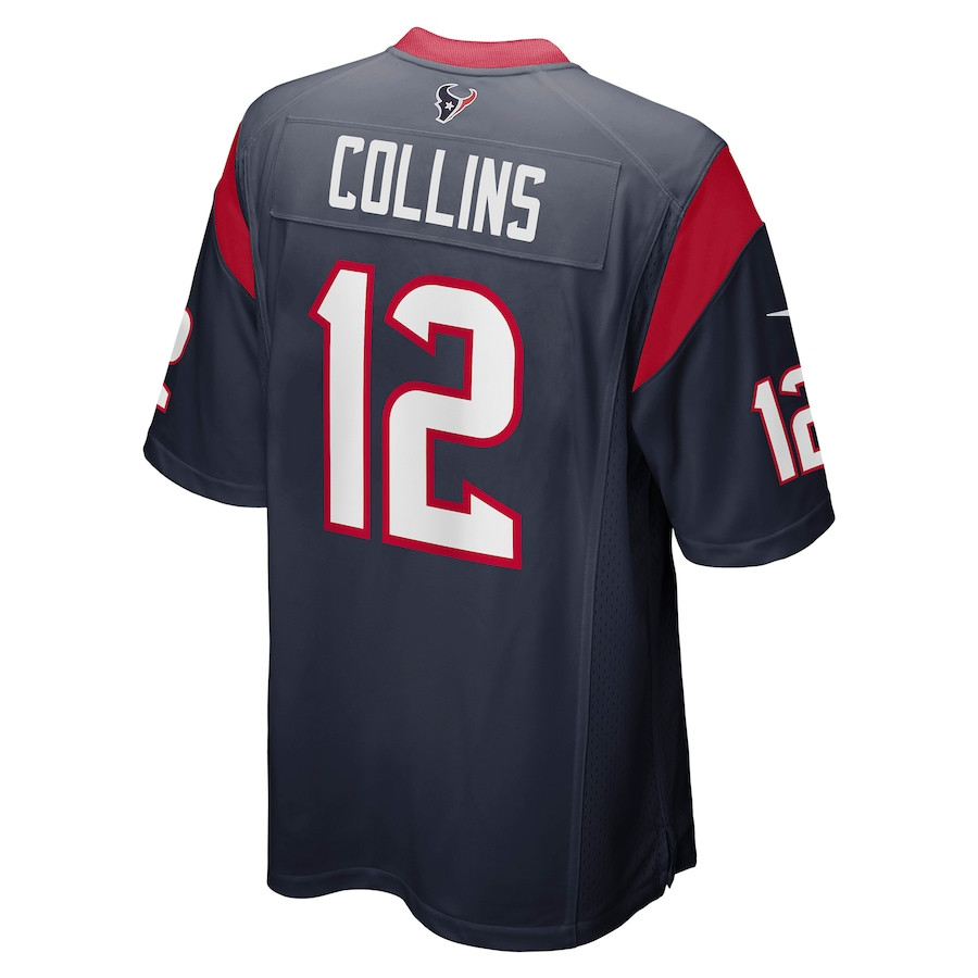 Nico Collins 12 Houston Texans Game Navy NFL Jersey Men's