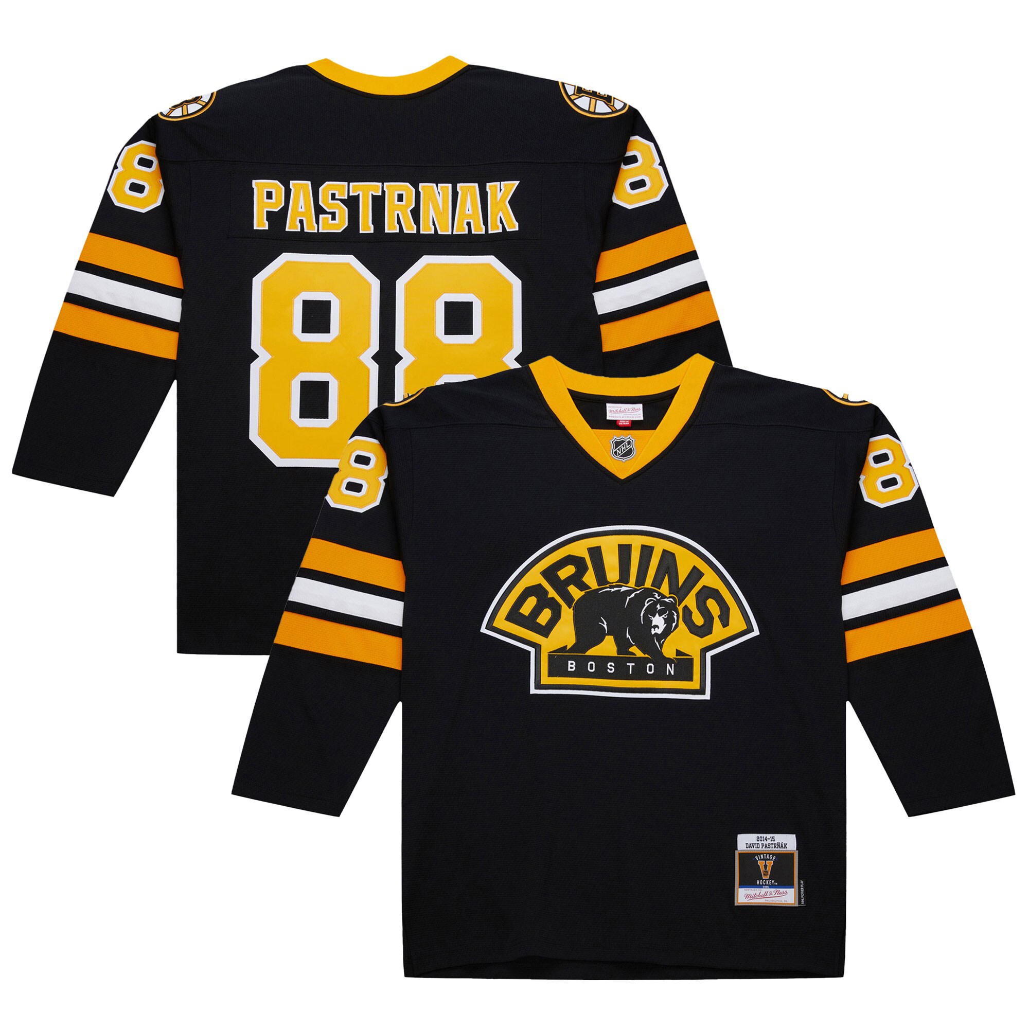 Boston Bruins David Pastrnak Black 2014-15 Power Play NHL Jersey Men's