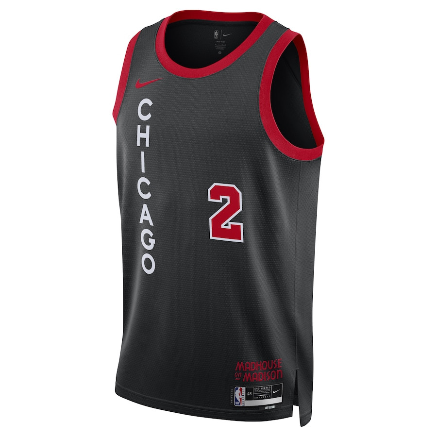 Lonzo Ball 2 Chicago Bulls Chicago Bulls 2023/24 Swingman City Editio Unisex Black NBA Jersey Unisex