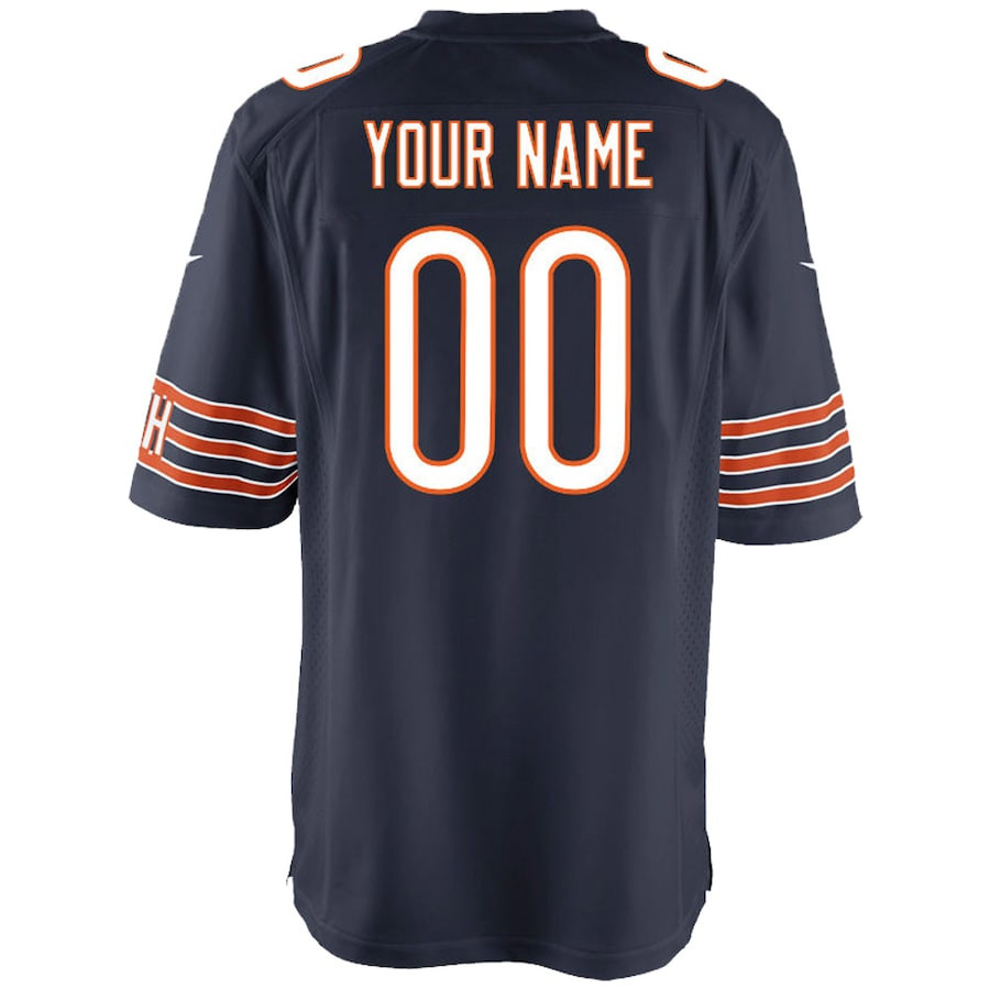 Chicago Bears Custom Game Navy NFL Jersey Youth