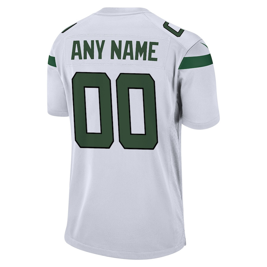 New York Jets Custom Game White NFL Jersey Youth