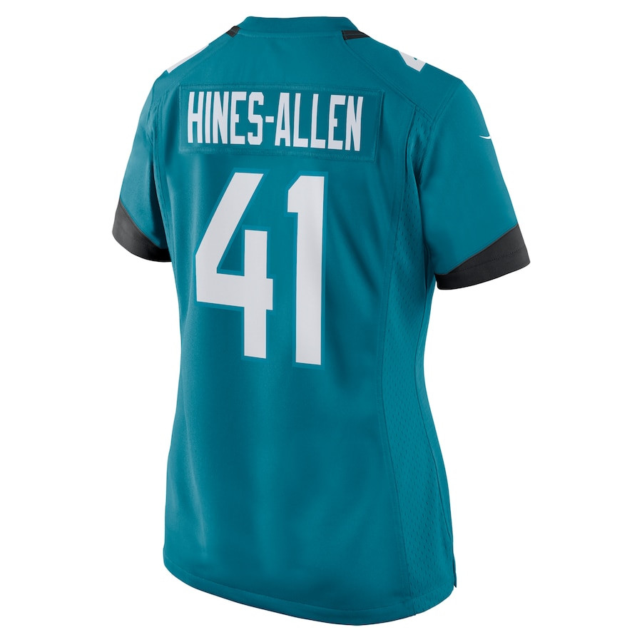 Josh Hines-Allen 41 Jacksonville Jaguars Player Game Teal NFL Jersey Women's