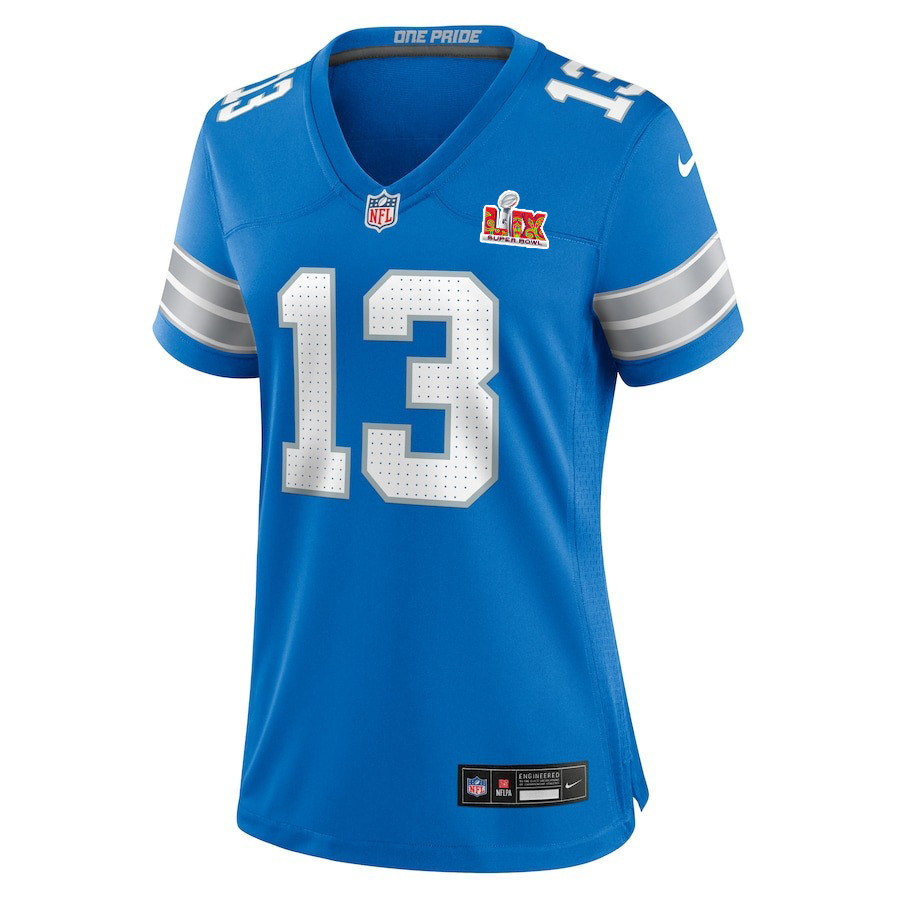 Craig Reynolds #13 Detroit Lions Super Bowl LIX Blue NFL Jersey Women's