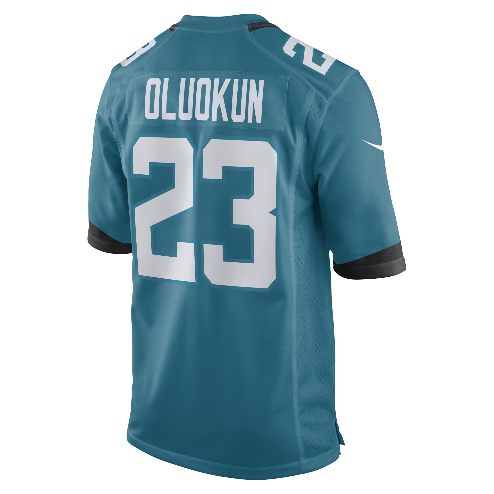 Jacksonville Jaguars Foyesade Oluokun Teal Game Player NFL Jersey Men's
