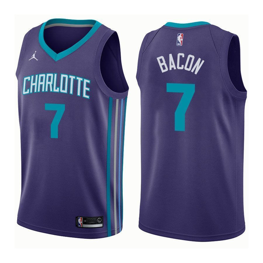 Charlotte Hornets Dwayne Bacon 7 Statet Purple NBA Jersey Men's