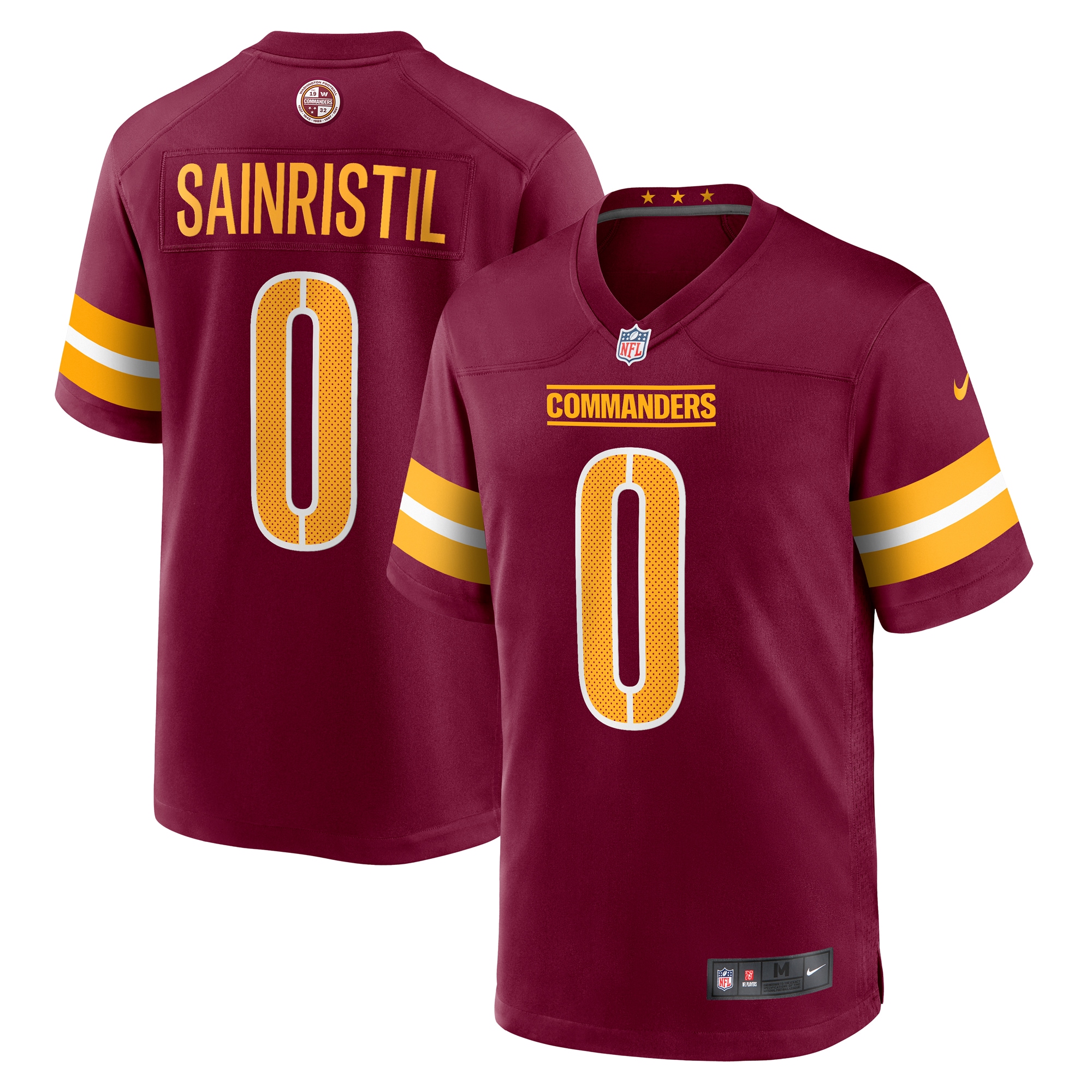 Washington Commanders Mike Sainristil Burgundy Game NFL Jersey Men's