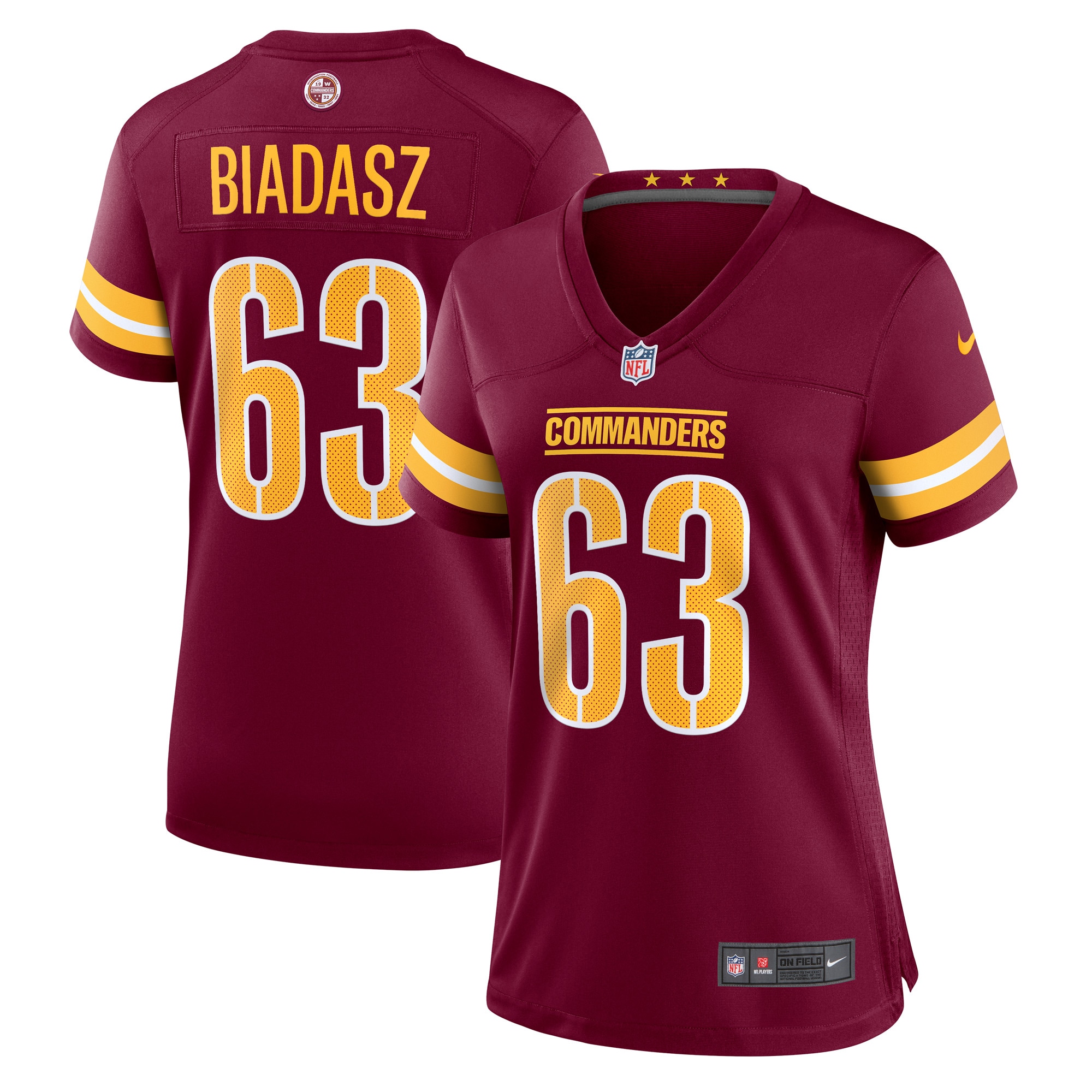 Washington Commanders Tyler Biadasz Burgundy Game NFL Jersey Women's