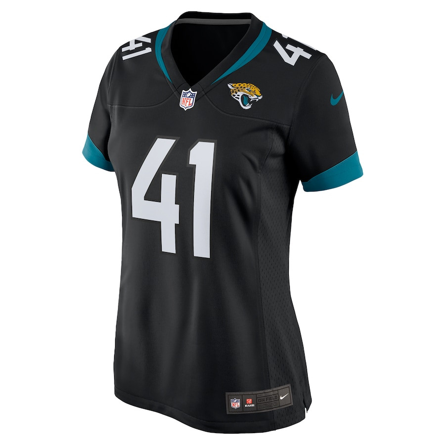 Josh Hines-Allen 41 Jacksonville Jaguars Alternate Player Game Black NFL Jersey Women's