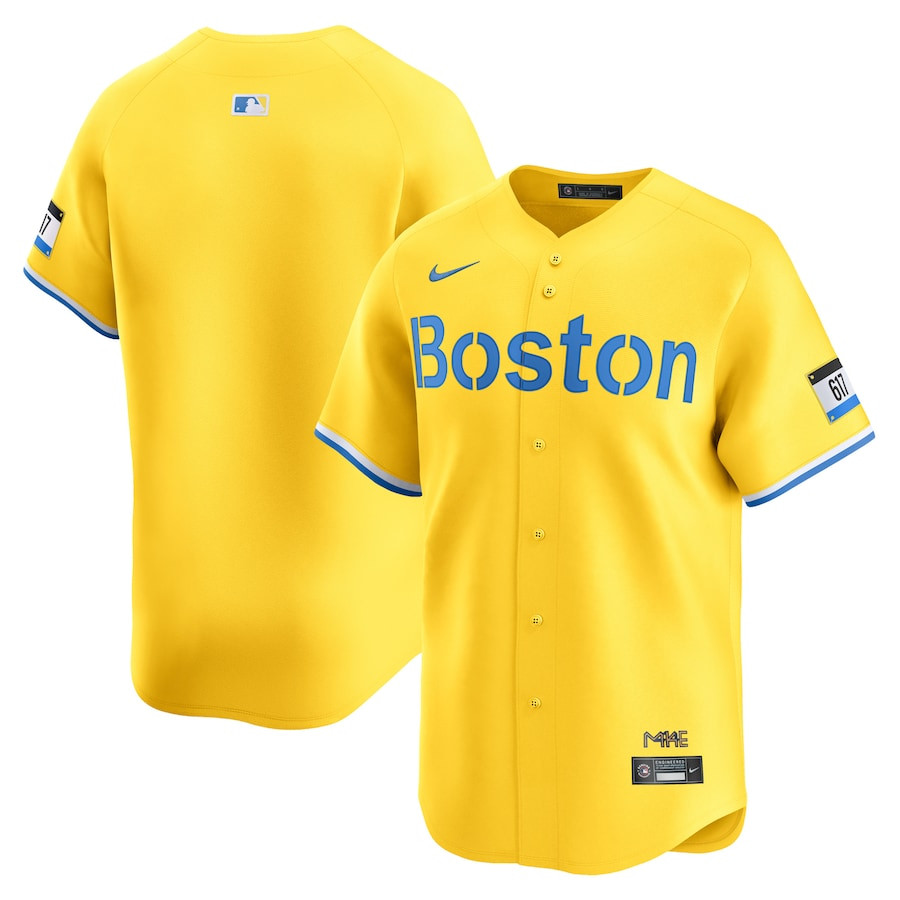Boston Red Sox City Connect Limited Gold MLB Jersey Men's