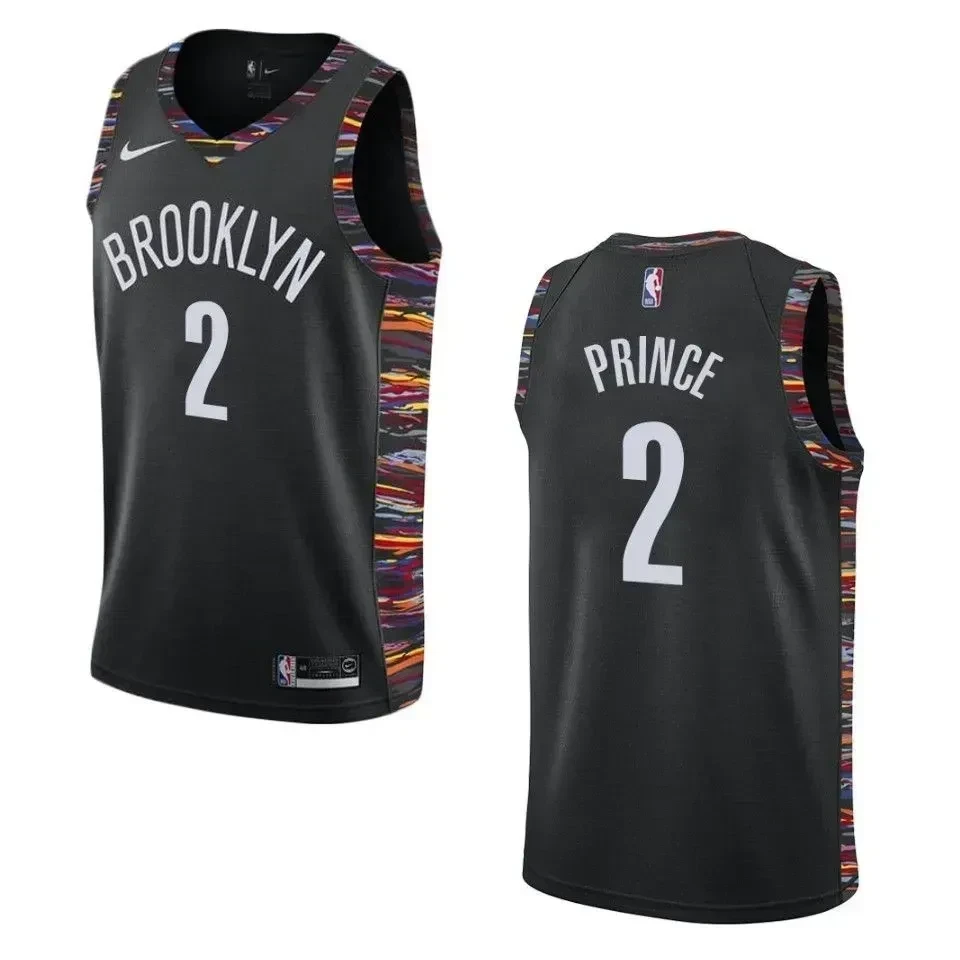Brooklyn Nets 2 Taurean Prince City Swingman Black NBA Jersey Men's