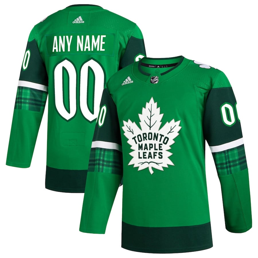 Toronto Maple Leafs St. Patrick's Day Custom Kelly Green NHL Jersey Men's