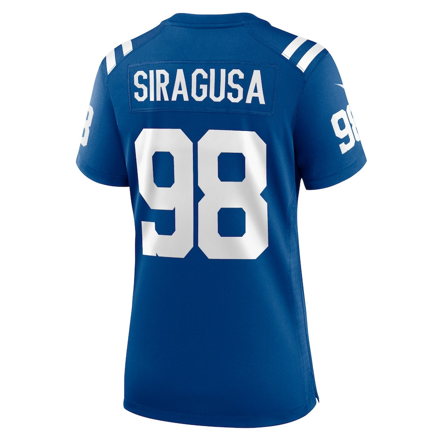 Tony Siragusa 98 Indianapolis Colts Game Retired Player Royal NFL Jersey Women's