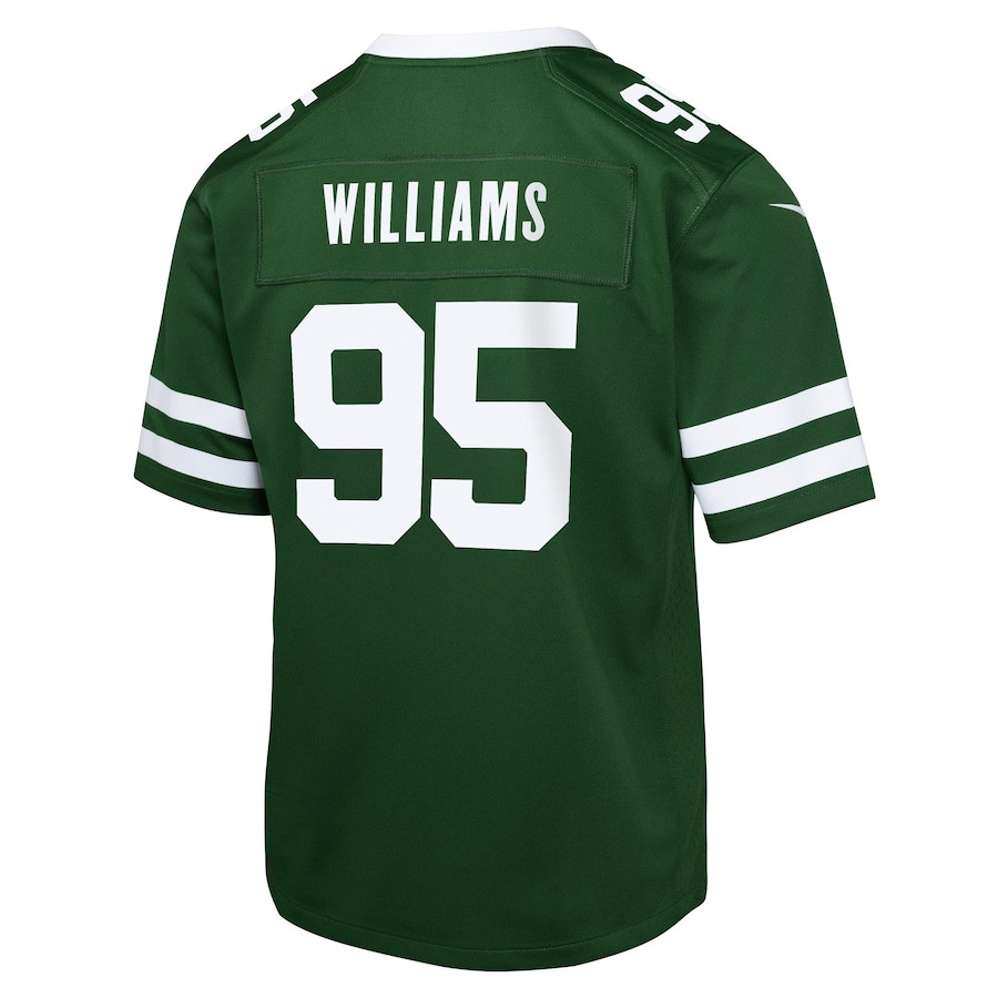 Quinnen Williams 95 New York Jets Game Legacy Green NFL Jersey Youth