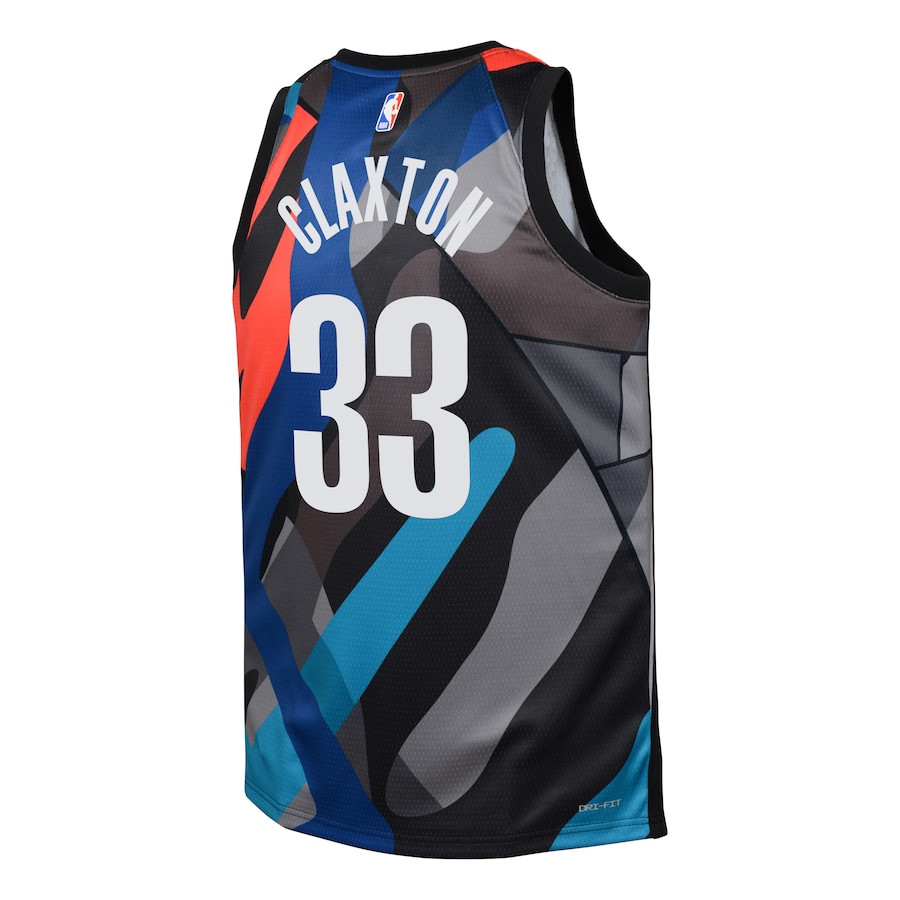 Nic Claxton 33 Brooklyn Nets 2023/24 City Edition Swingma Black NBA Jersey Youth