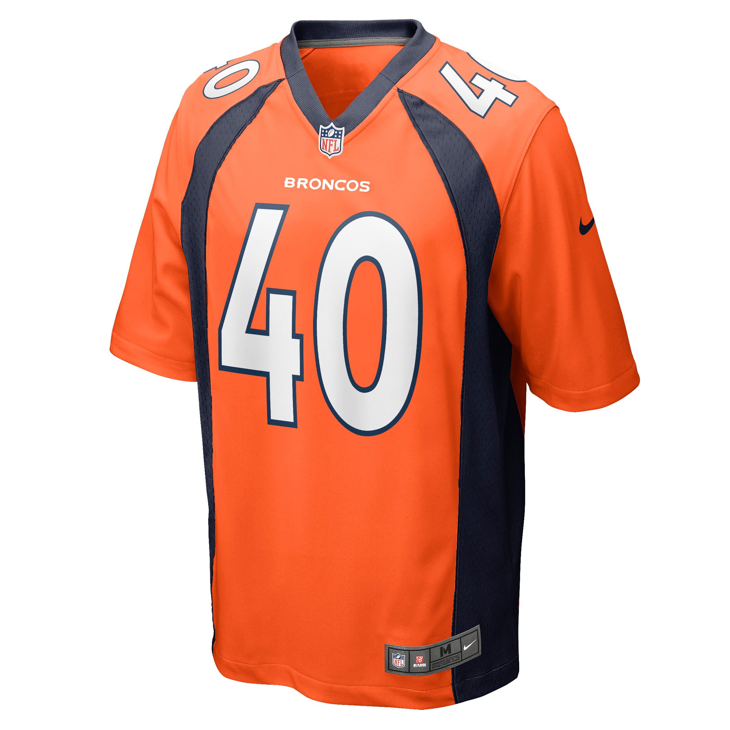 Denver Broncos Justin Strnad Orange Game NFL Jersey Men's